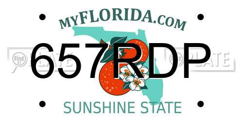 657RDP Florida License Plate