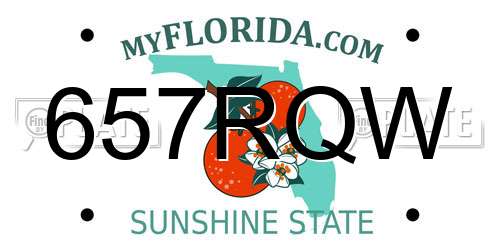 657RQW Florida License Plate