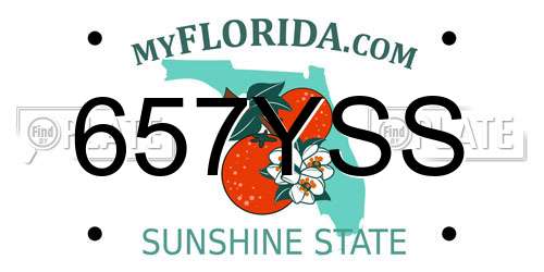 657YSS Florida License Plate