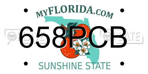 658PCB Florida License Plate