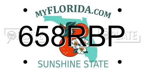 658RBP Florida License Plate