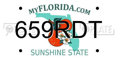 659RDT Florida License Plate