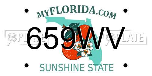 659WV Florida License Plate