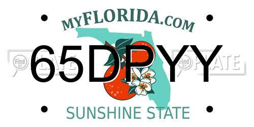 65DPYY Florida License Plate