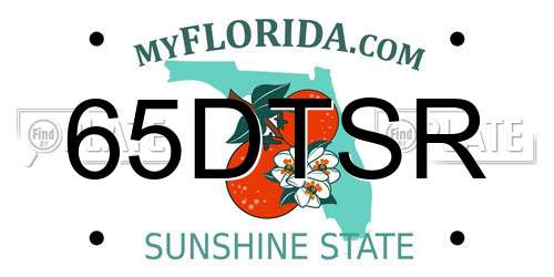 65DTSR Florida License Plate