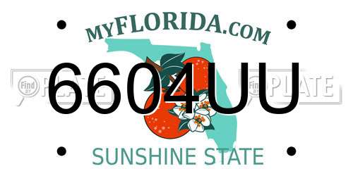 6604UU Florida License Plate