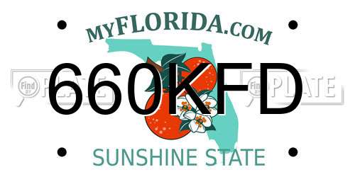 660KFD Florida License Plate