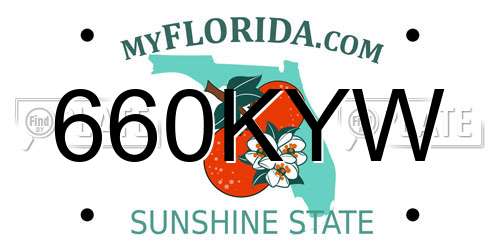 660KYW Florida License Plate