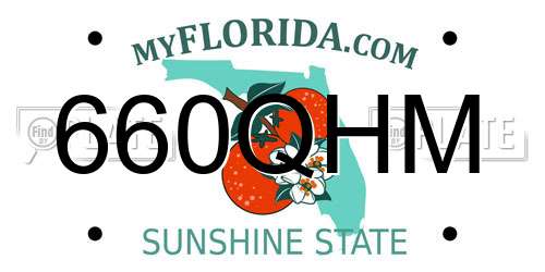660QHM Florida License Plate