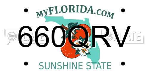 660QRV Florida License Plate