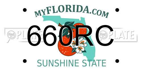660RC Florida License Plate
