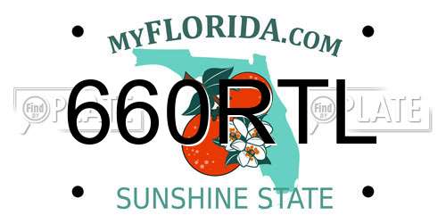 660RTL Florida License Plate