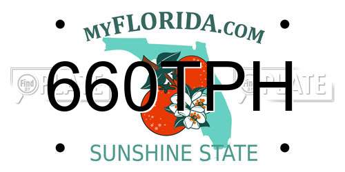660TPH Florida License Plate