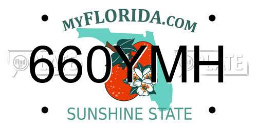 660YMH Florida License Plate