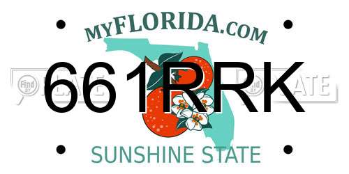 661RRK Florida License Plate