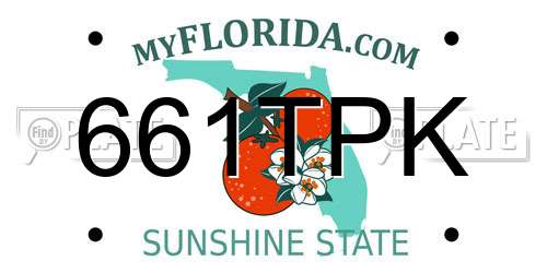 661TPK Florida License Plate