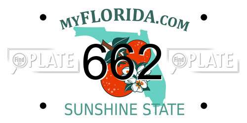 662 Florida License Plate