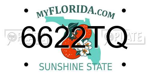 6622TQ Florida License Plate