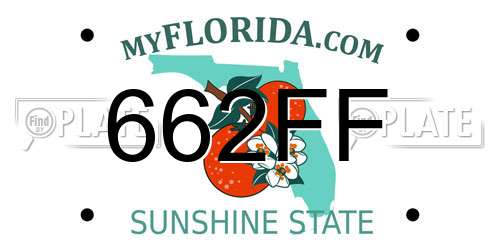 662FF Florida License Plate