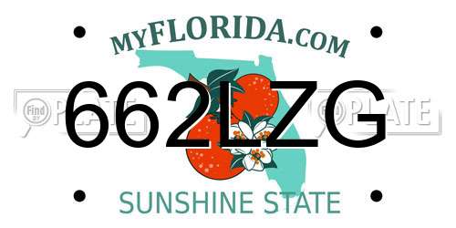 662LZG Florida License Plate