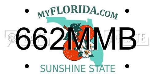 662MMB Florida License Plate
