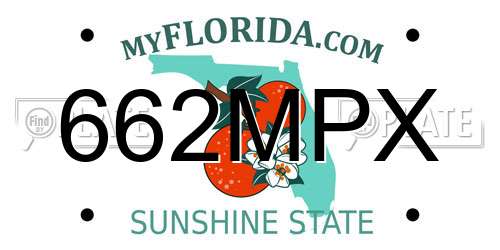 662MPX Florida License Plate