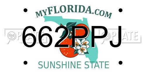 662PPJ Florida License Plate