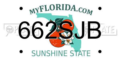 662SJB Florida License Plate