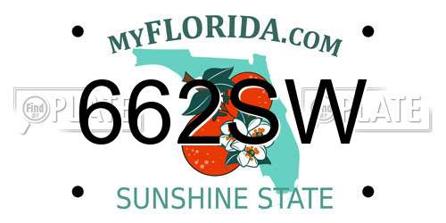 662SW Florida License Plate
