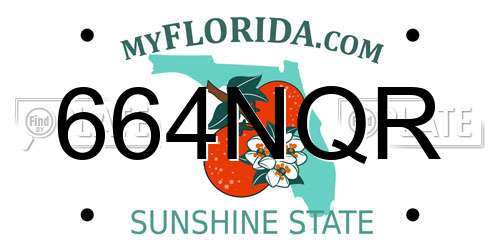 664NQR Florida License Plate