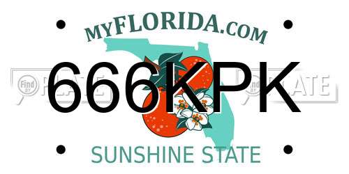 666KPK Florida License Plate