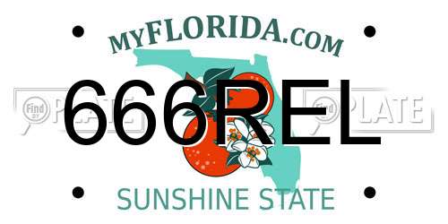 666REL Florida License Plate