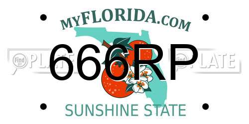 666RP Florida License Plate