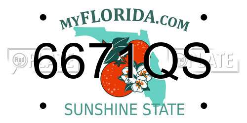 6671QS Florida License Plate