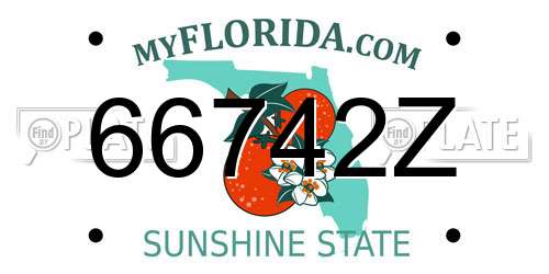 66742Z Florida License Plate