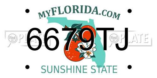 6679TJ Florida License Plate