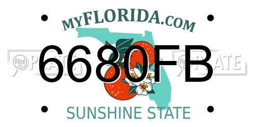 6680FB Florida License Plate