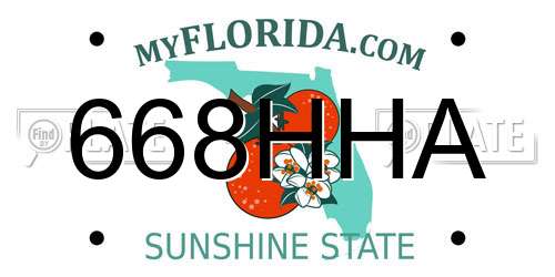 668HHA Florida License Plate
