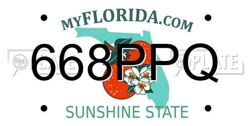 668PPQ Florida License Plate