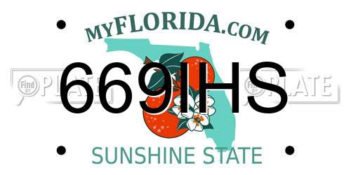 669IHS Florida License Plate