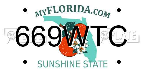 669WTC Florida License Plate