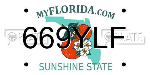 669YLF Florida License Plate