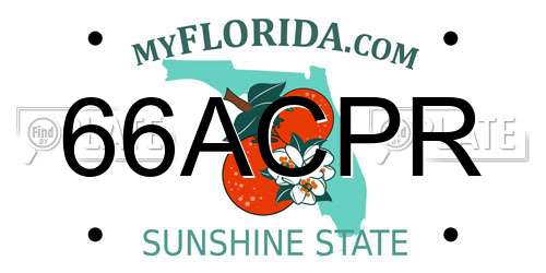 66ACPR Florida License Plate
