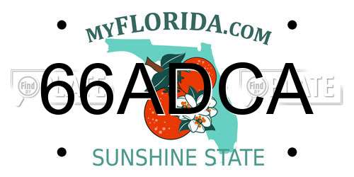 66ADCA Florida License Plate