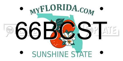 66BCST Florida License Plate