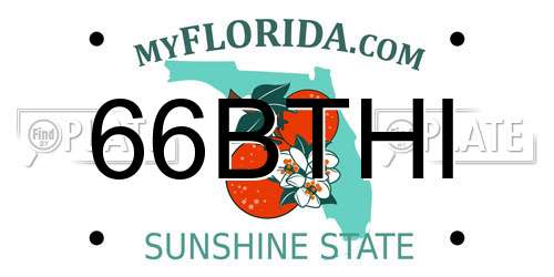 66BTHI Florida License Plate