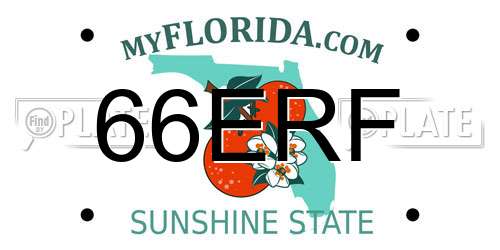 66ERF Florida License Plate