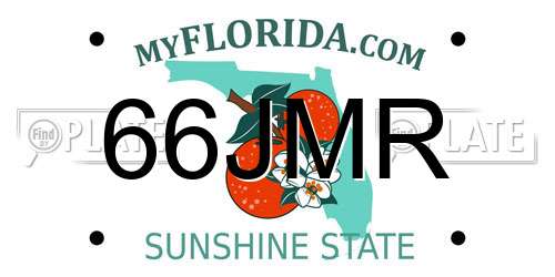 66JMR Florida License Plate