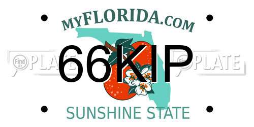 66KIP Florida License Plate
