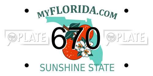 670 Florida License Plate